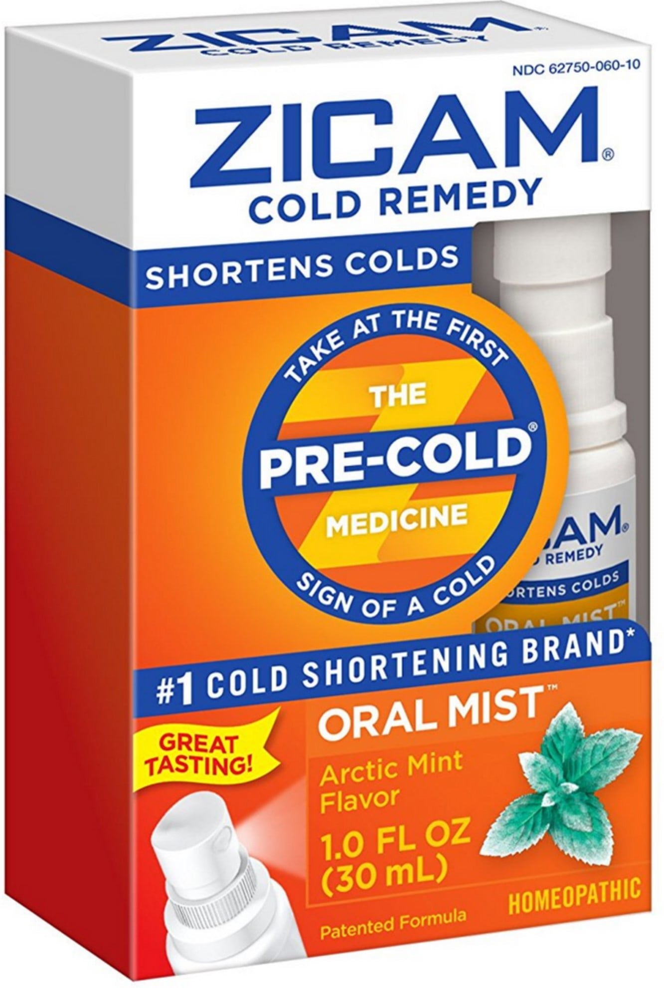 Zicam Cold Remedy Oral Mist, Arctic Mint 1 oz (Pack of 4)