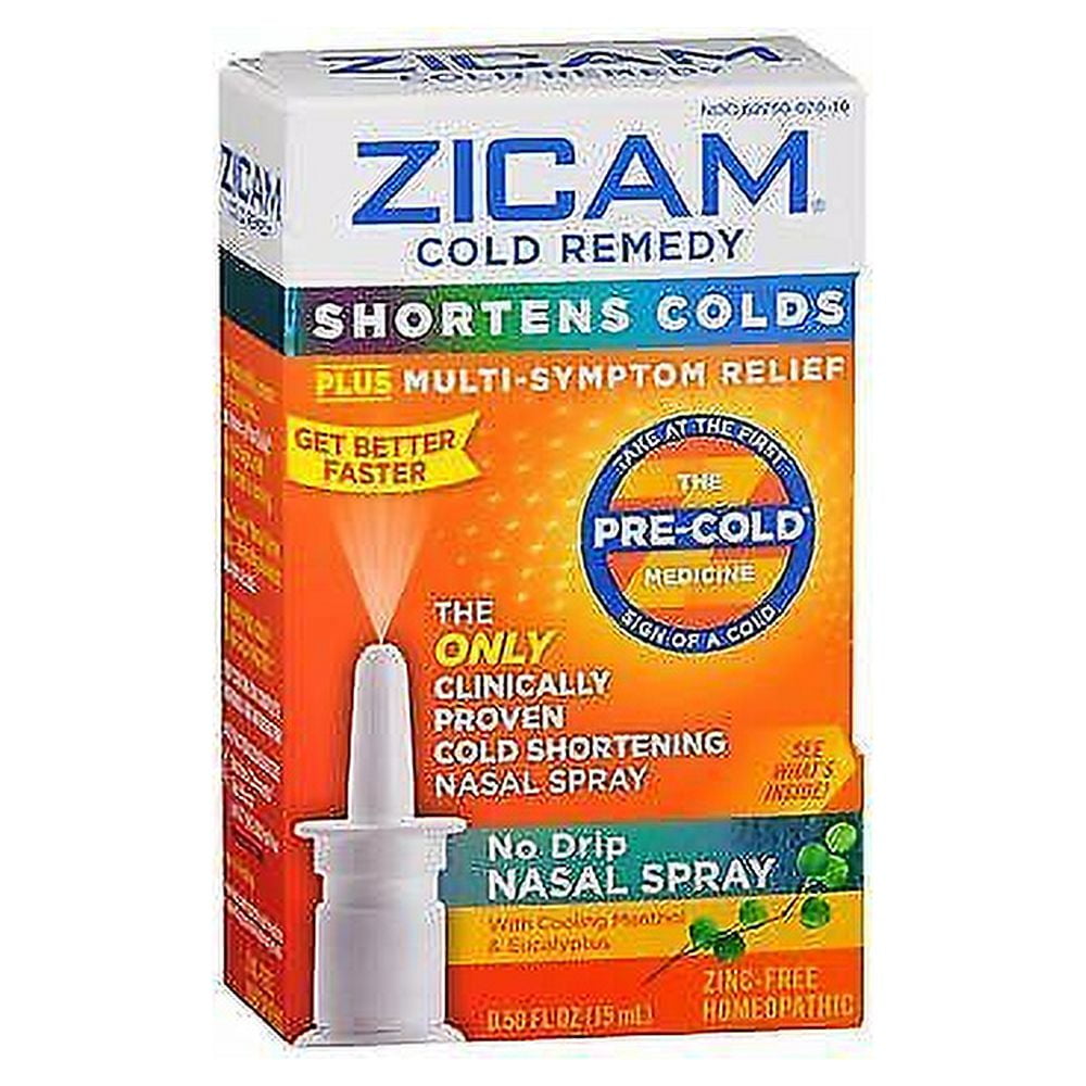 Zicam Cold Remedy Shorten Cold + Multi-Symptom Nasal Relief 0.5 oz, 3 Pack