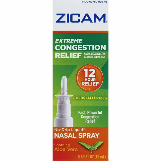 Zicam Nasal Spray Extreme Congestion Relief Colds + Allergies, 0.50 oz, 6 Pack