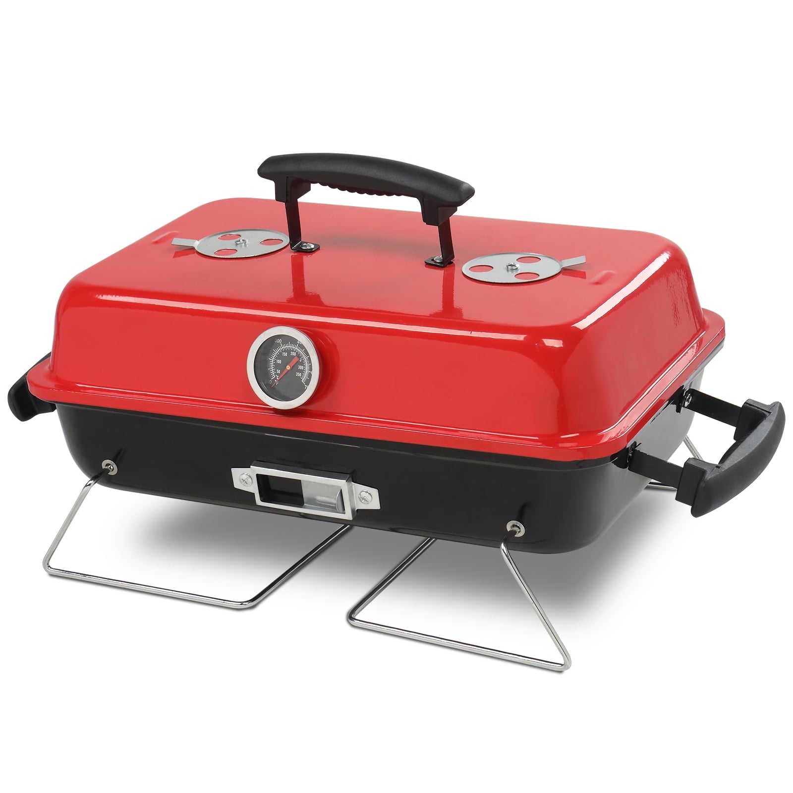 Zimtown BBQ Charcoal Grill Portable Outdoor Barbecue Pit for Outdoor Camping,Red