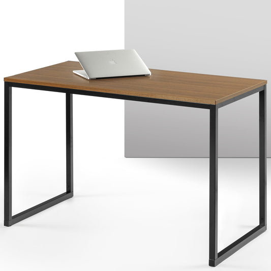 Zinus Jennifer 47" x 29" Black Frame Desk, Brown