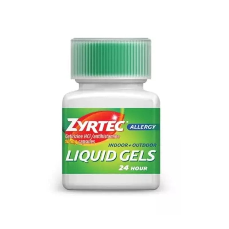 Zyrtec 24 HR Allergy Relief Cetirizine 10 mg, 12 Liquid Caps - 2 Pack