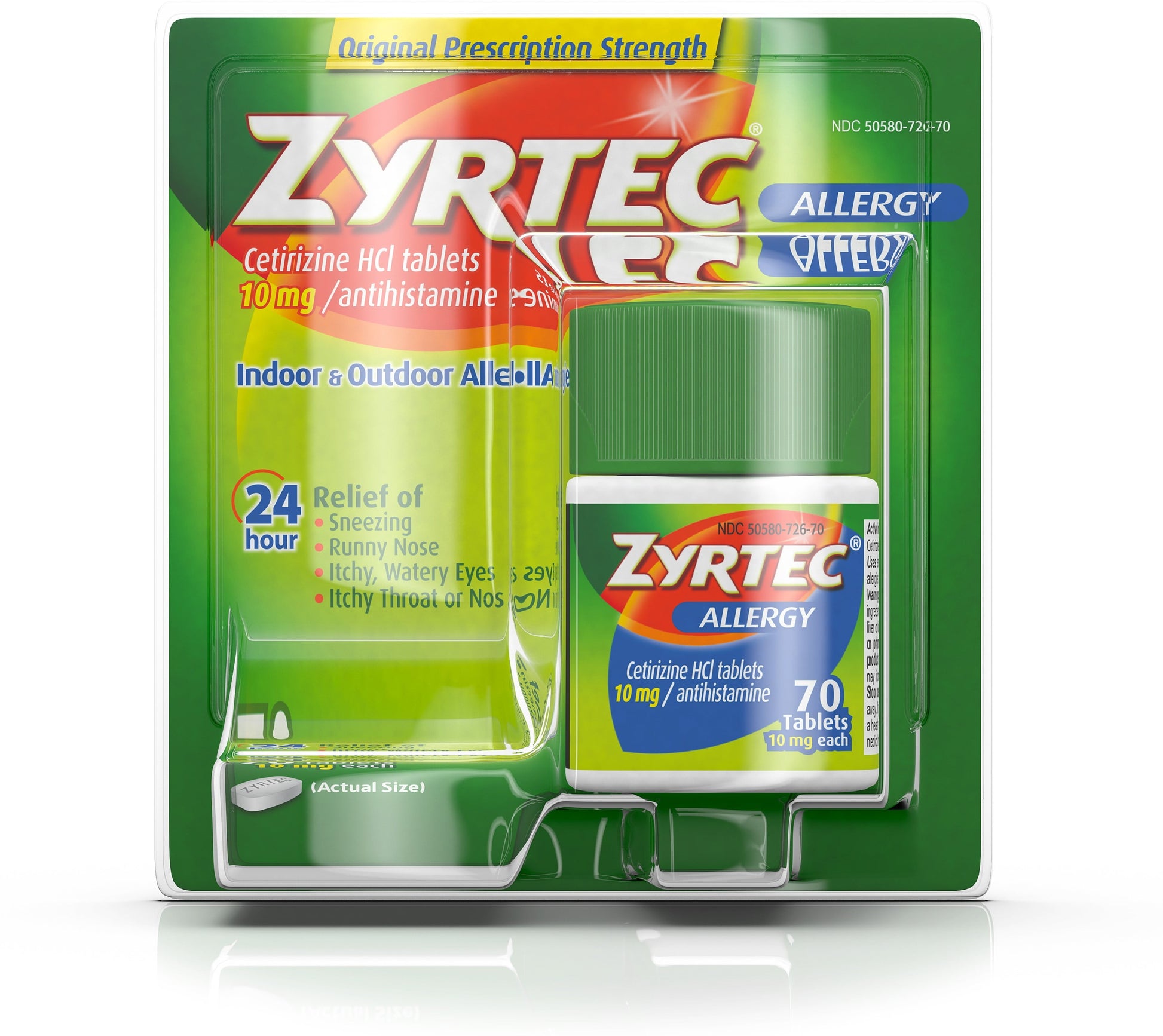 Zyrtec Allergy 10 mg Tablets 70 Tablets