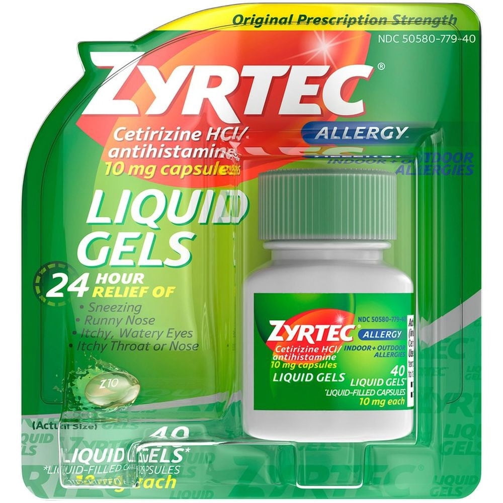 Zyrtec Allergy Liquid Gels -- 10 Mg - 40 Liquid Gel Capsules