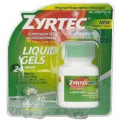 Zyrtec Indoor & Outdoor Allergy Relief, 40-Count Liquid Gels