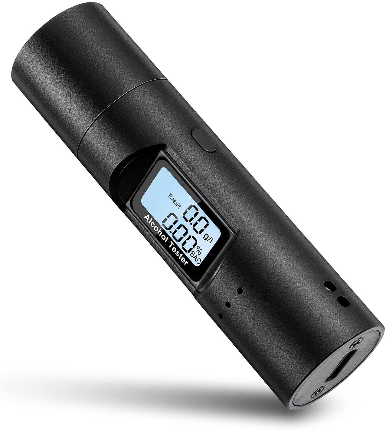 AT02 Breathalyzer - Portable Non-Contact & High-Precision Alcohol Tester with Digital LCD Screen, USB Rechargeable & Metal Surface