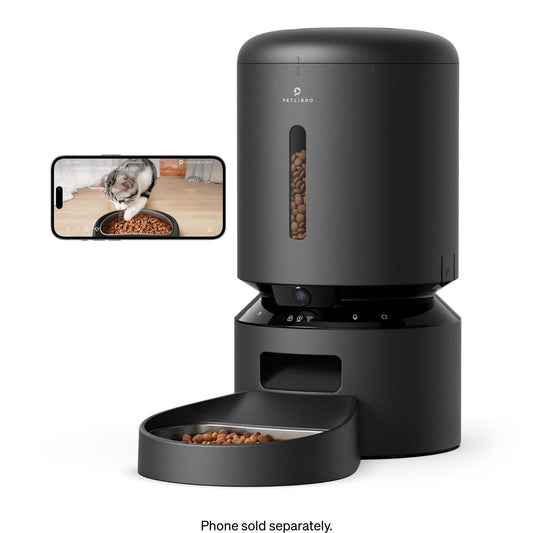 Granary WiFi Stainless Steel 5L Automatic Dog and Cat Feeder with Camera Monitoring