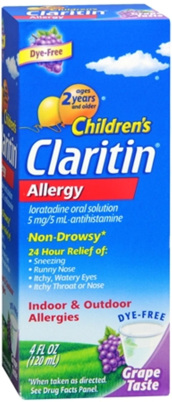 CLARITIN Children's Allergy Solution Grape Flavor 4 oz (Pack of 2)