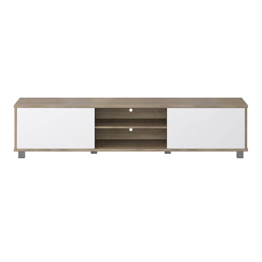 CorLiving - Hollywood Collection TV Stand with Open and Closed Cabinets for Most TVs up to 85"