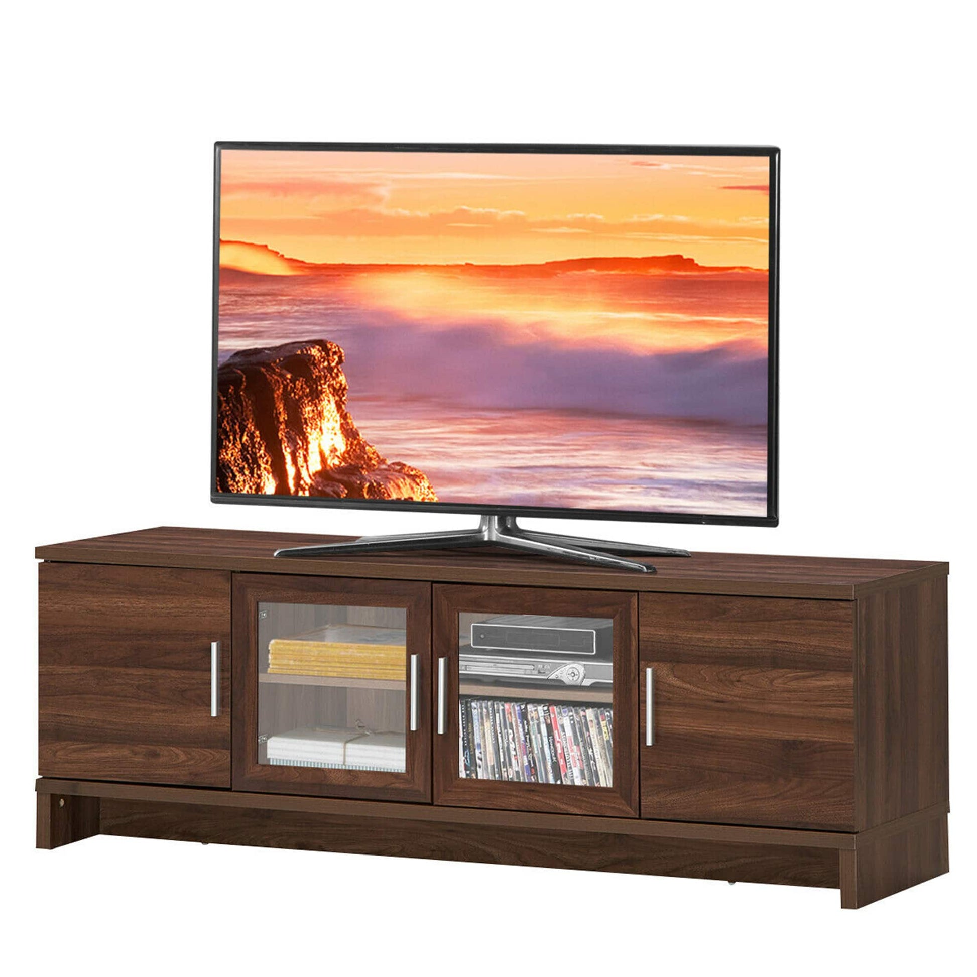 TV Stand Media Entertainment Center for TV's up to 70'' with Storage Cabinet