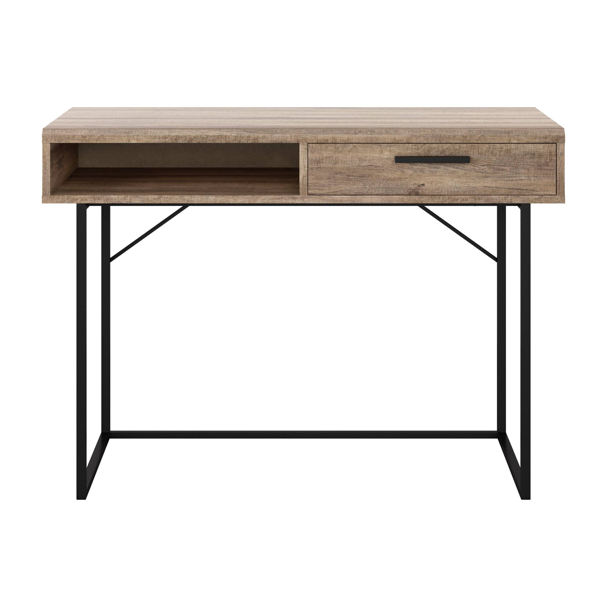 Fort Worth Wood Grain Finish Desk with Storage and drawer