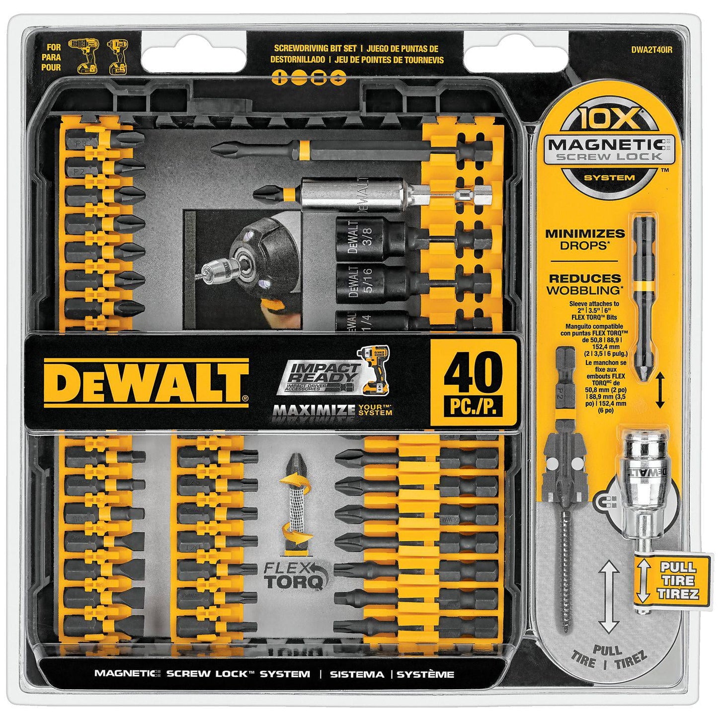 Dewalt 40 Piece Impact Ready Screwdriver Set, ToughCase+ System