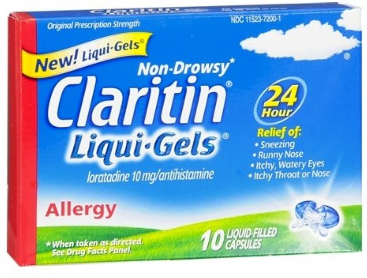 CLARITIN 24 Hour Allergy Liqui-Gels 10 ea (Pack of 2)