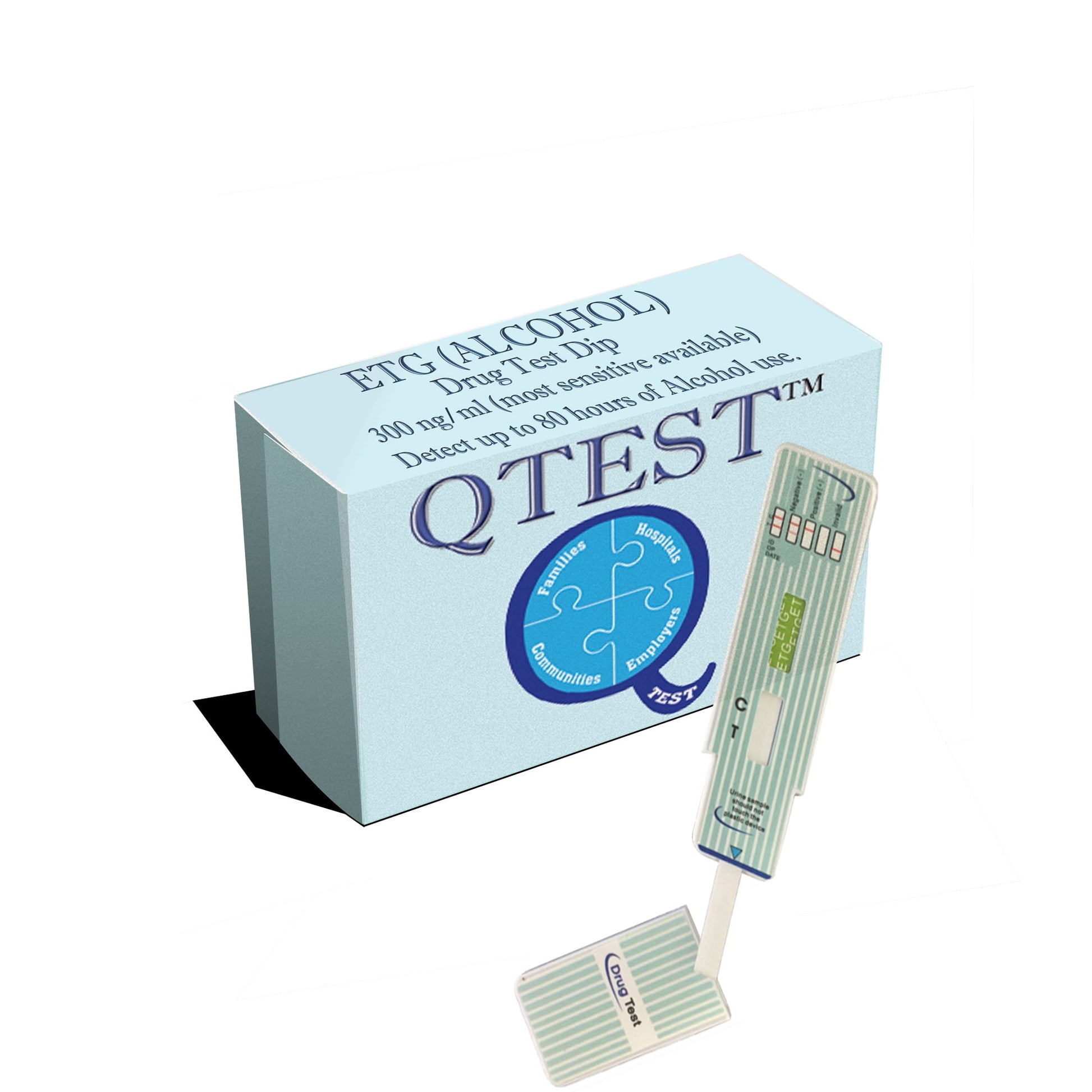 (50 Pack) QTEST ETG Alcohol Urine Drug Test Dip - Up to 80 hours detection of alcohol use