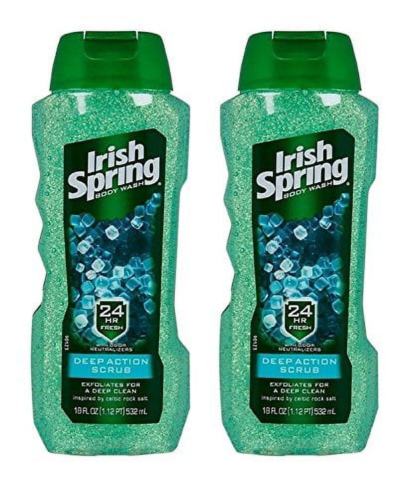 Irish Spring Body Wash, Deep Action Scrub 18 oz (Pack of 2)